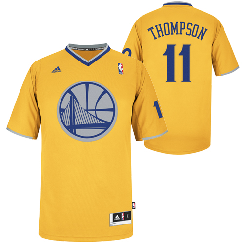 Camiseta Thompson #11 Golden State Warriors Amarillo - Haga un click en la imagen para cerrar